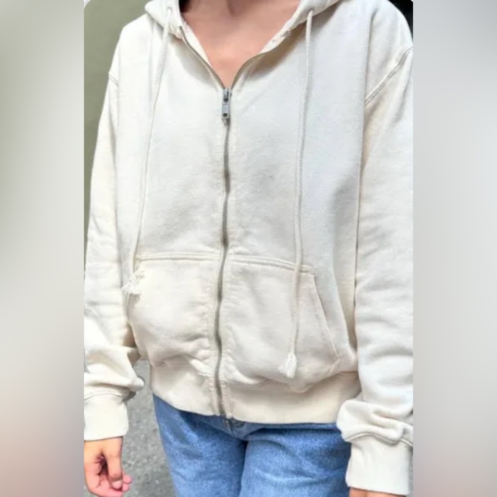 Brandy Melville Cream Oversized Hoodie